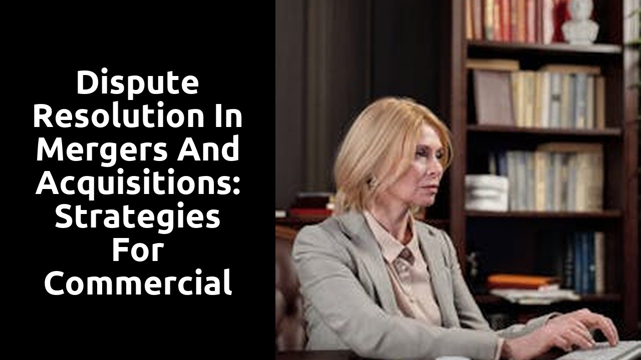 Dispute Resolution in Mergers and Acquisitions: Strategies for Commercial Solicitors