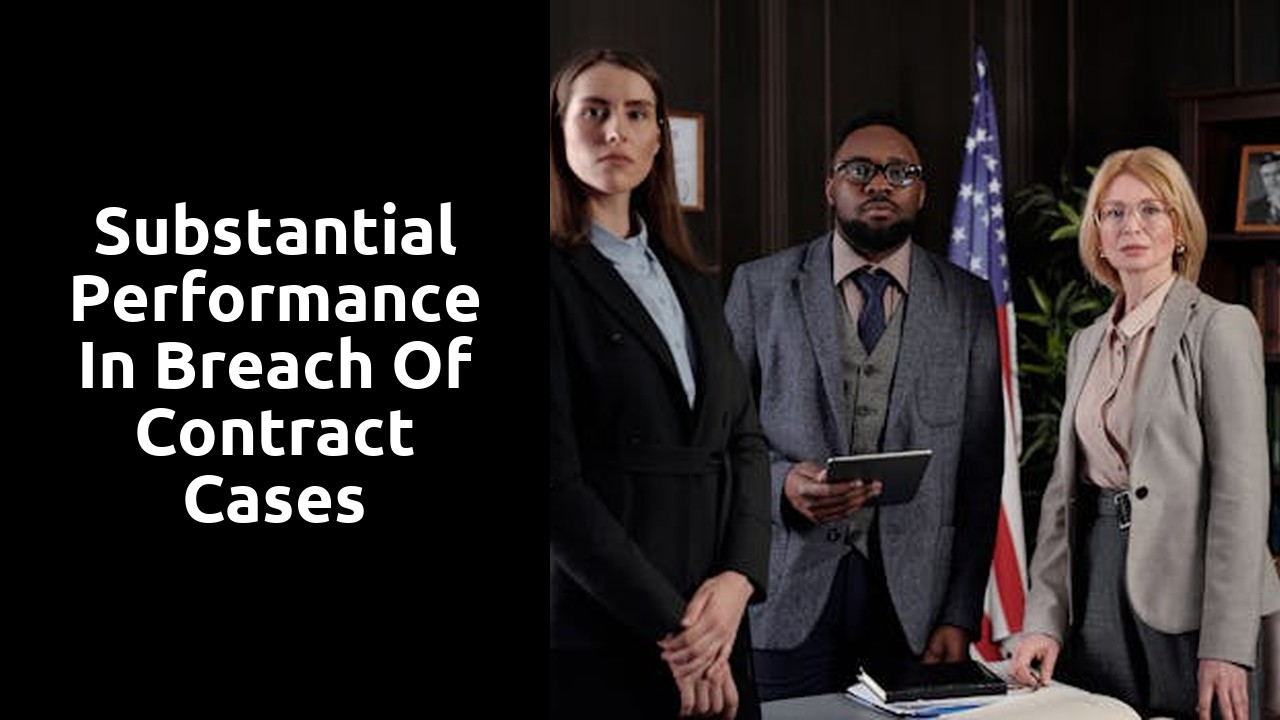 Substantial Performance in Breach of Contract Cases